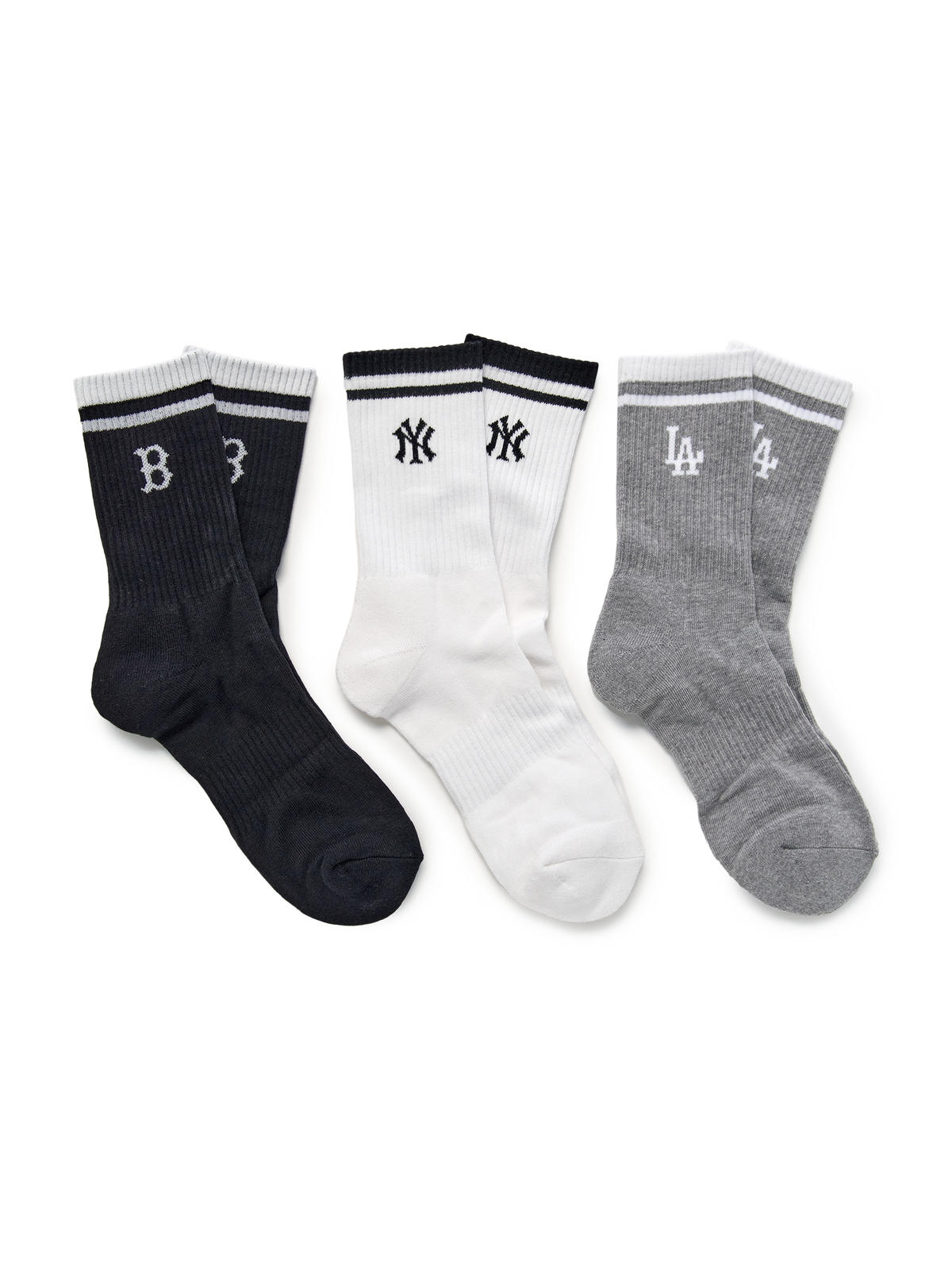 Daily Stripe Mid Socks 3Pairs Set