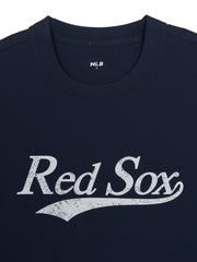 Varsity Cursive Woven Short Sleeve Sweatshirt