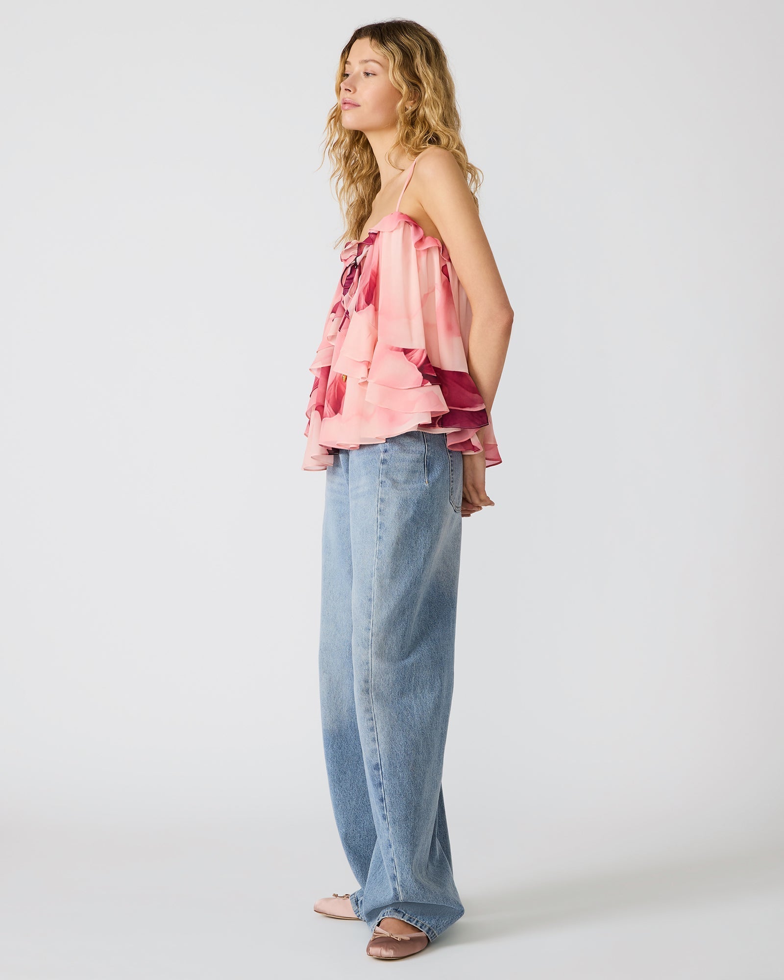 RHIANON TOP CORAL CLOUD