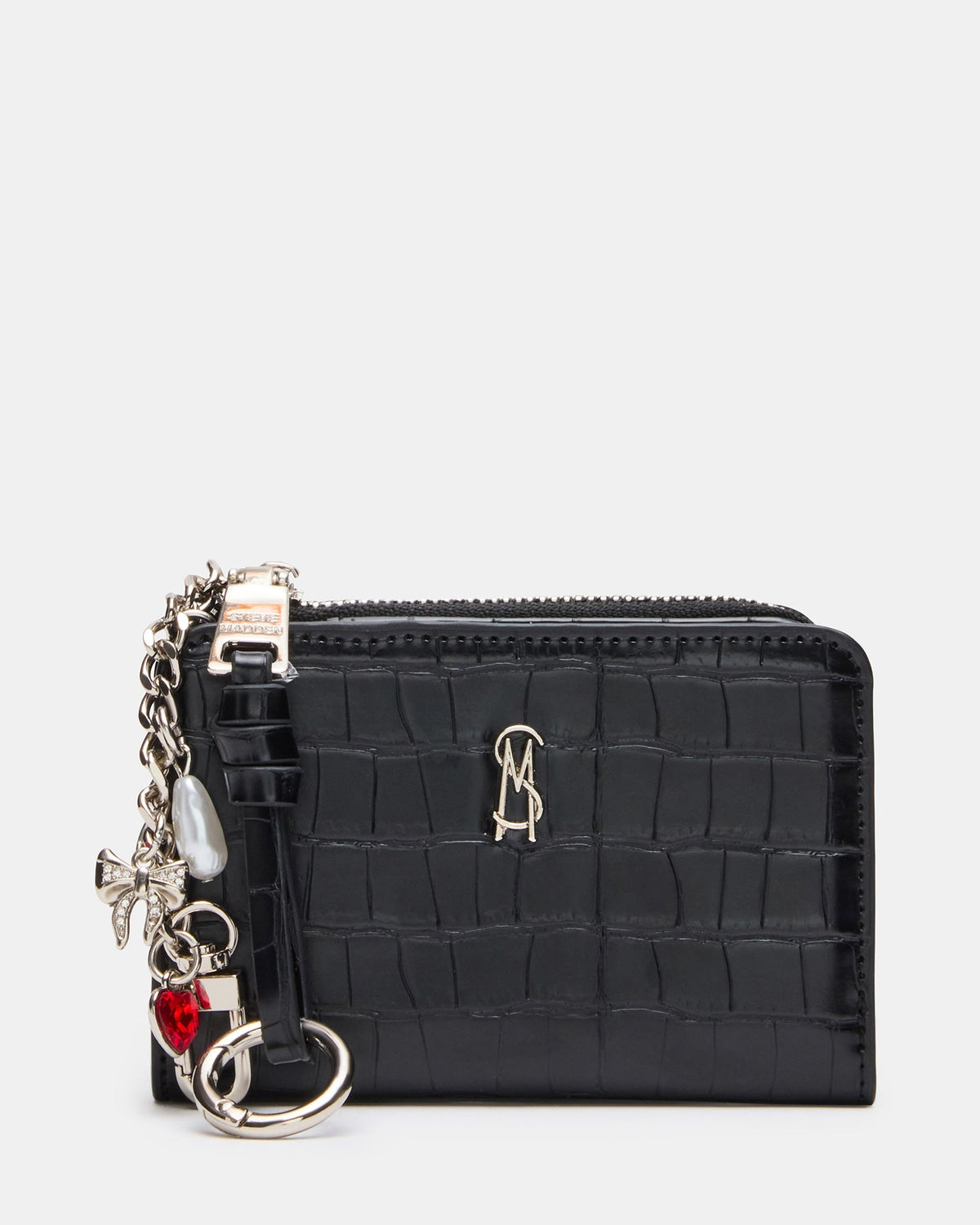 SORELLA WALLET BLACK CROCODILE