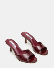 KENDRIX OSTRICH DARK CHERRY LEATHER