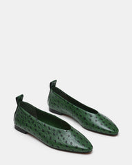 SWANKY OSTRICH GREEN LEATHER